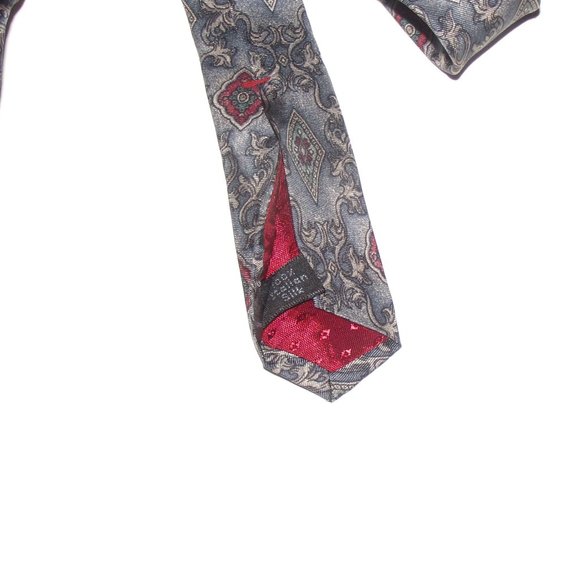 ZYLOS George Machado Mens Baroque Geometric Batik Abstract 100% Italian Silk Tie - Picture 5 of 5